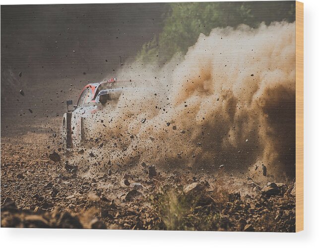 Rally Wood Print featuring the photograph Eat My Dust by Attila Szabo