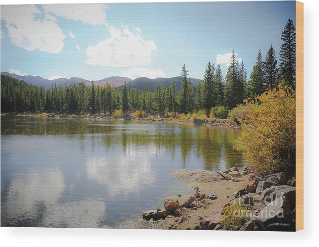 Echo Lake Wood Print featuring the photograph Echo Lake Mt Evans by Veronica Batterson