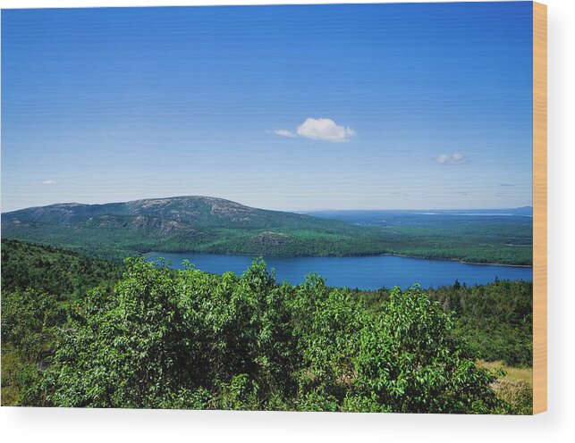 Scenics Wood Print featuring the photograph Elevated View Of Eagle Lake, Acadia by Nancy Louie