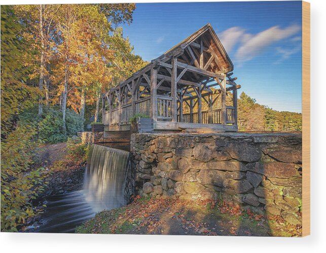 Enchanta Bridge Wood Print featuring the photograph Enchanta Bridge in Moore State Park by Kristen Wilkinson
