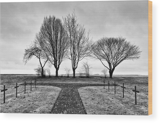 France Wood Print featuring the photograph End Of The Road by Susanne Stoop