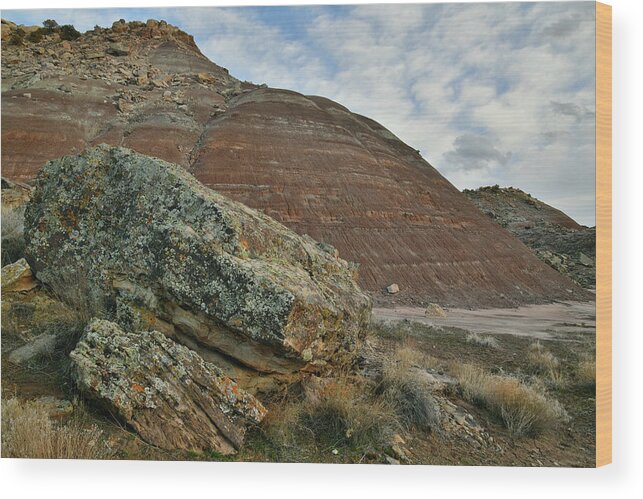 Ruby Mountain Wood Print featuring the photograph Evening in Ruby Mountain Wash by Ray Mathis