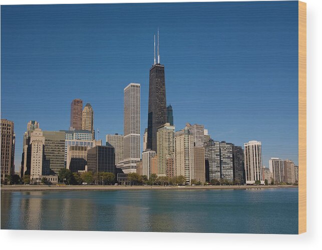 Lake Michigan Wood Print featuring the photograph Exploring Chicagos Downtown by George Rose