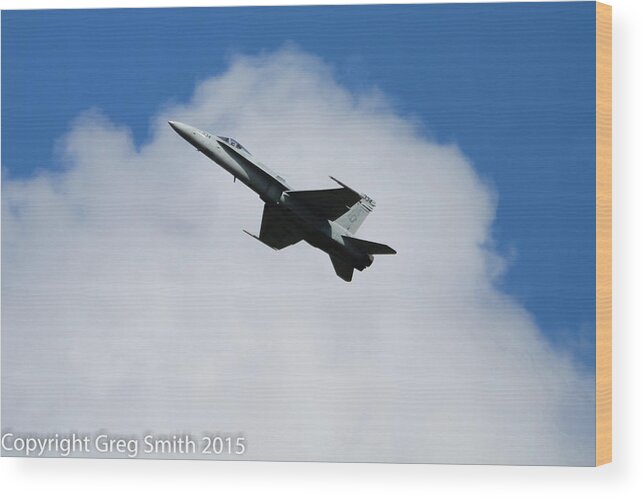 F18 Wood Print featuring the photograph F18 by Greg Smith