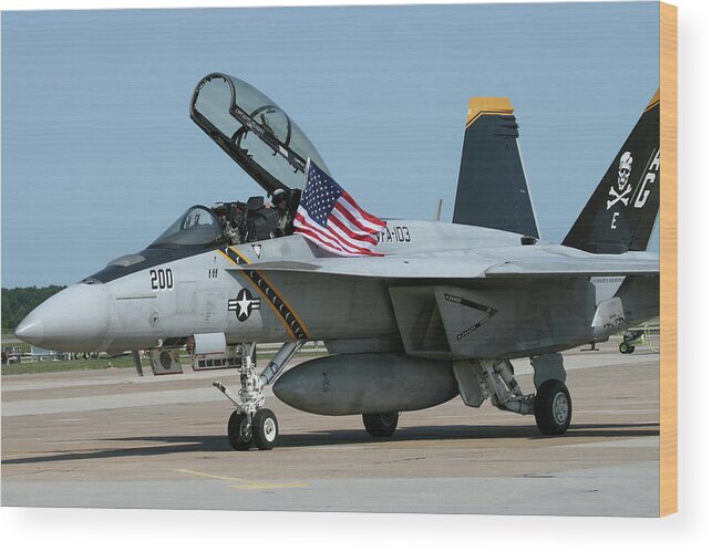 F18 Vfa-103 Wood Print featuring the photograph F18 Vfa-103 by Greg Smith