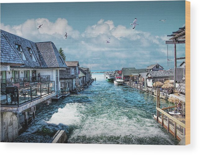 Vacation Wood Print featuring the photograph Fishtown in Leland Michigan by Randall Nyhof