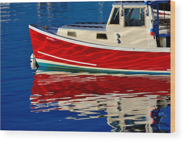 Boat Wood Print featuring the photograph Flame Job by Tom Gresham