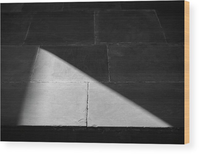 Minimalism Wood Print featuring the photograph Floor Triangle by Prakash Ghai