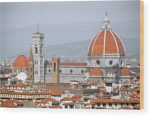 Outdoors Wood Print featuring the photograph Florence Cathedral by David Crespo