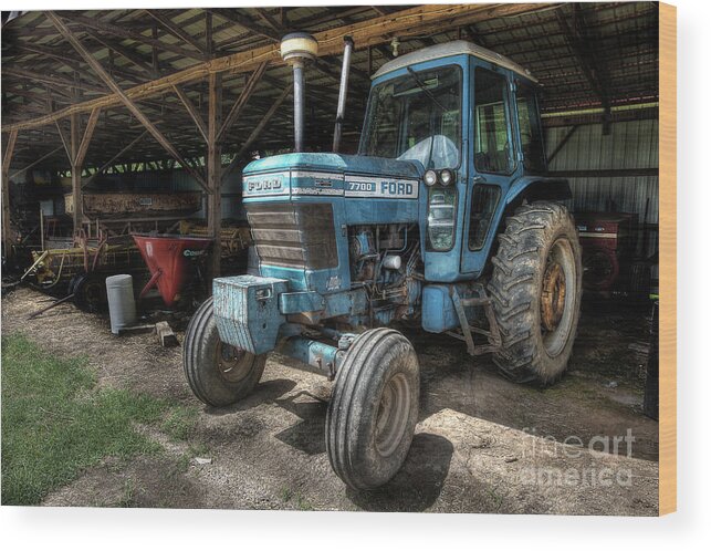 Ford Wood Print featuring the photograph Ford 7700 by Mike Eingle