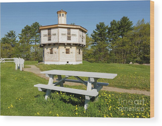Architecture Wood Print featuring the photograph Fort Edgecomb - Edgecomb, Maine by Erin Paul Donovan