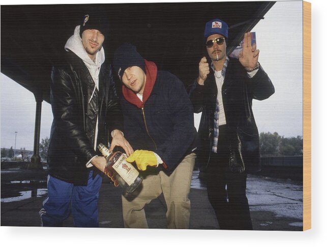 Music Wood Print featuring the photograph Fun Loving Criminals 1996 Pittsburgh by Martyn Goodacre