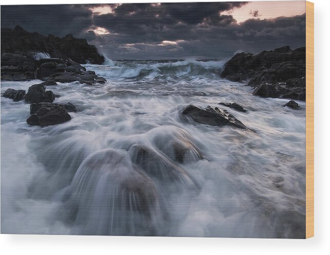 Storm Wood Print featuring the photograph Furious by Andreas Edman