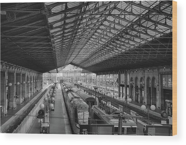 Gare Du Nord Wood Print featuring the photograph Gare du Nord by Raf Winterpacht