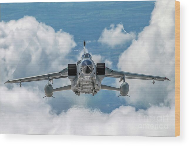 German Wood Print featuring the photograph German Air Force, Panavia Tornado b5 by Nir Ben-Yosef