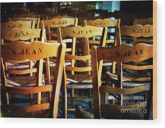 France Wood Print featuring the photograph Givenry's S.Jean Church Chair by Craig J Satterlee