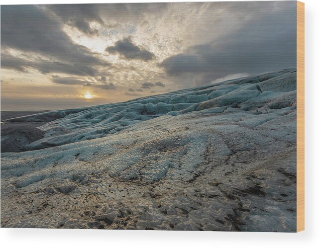 Landscape Wood Print featuring the photograph Glacier Sunrise by Scott Cunningham