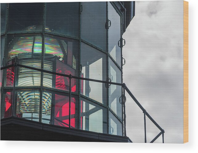 Cape Mearse Lighthouse Wood Print featuring the photograph Glass by Kristopher Schoenleber