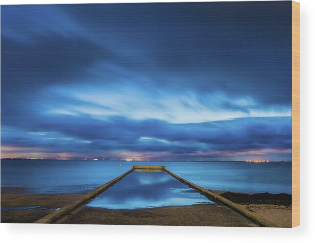 Clouds Wood Print featuring the photograph Glass Reflections by Joe Leone