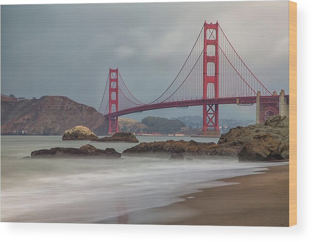 Tranquility Wood Print featuring the photograph Golden Gate by Jan Maguire Photography