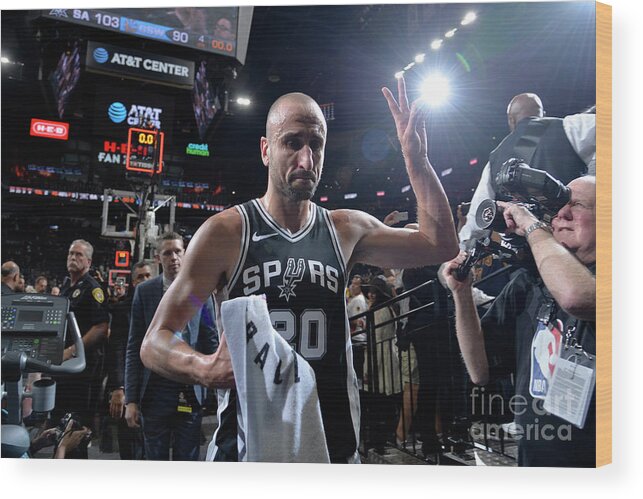 Playoffs Wood Print featuring the photograph Golden State Warriors V San Antonio by Mark Sobhani