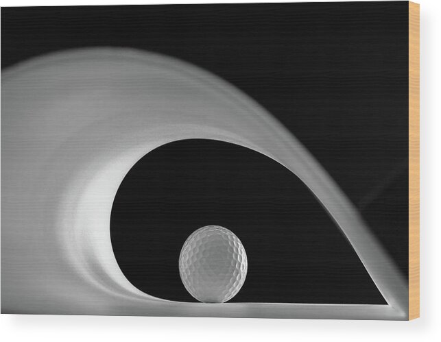 Shapes Wood Print featuring the photograph Golf Ball by Olavo Azevedo
