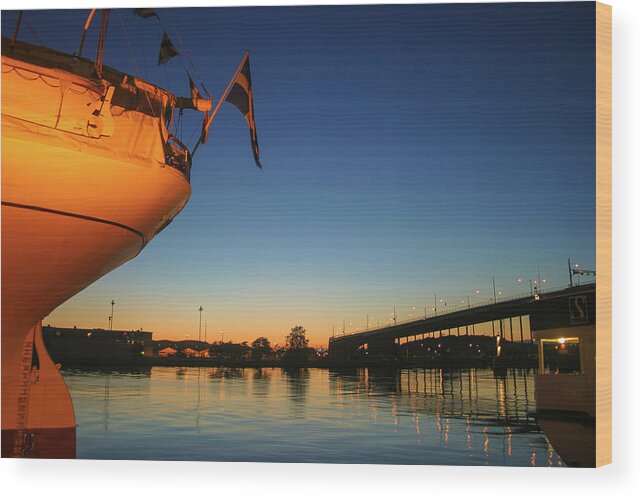 Tranquility Wood Print featuring the photograph Gothenburg Harbor by Andreas Bitterer