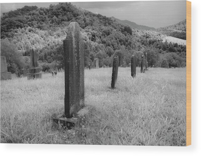 Graveyard Wood Print featuring the photograph Graveyard 3 by Catherine Avilez