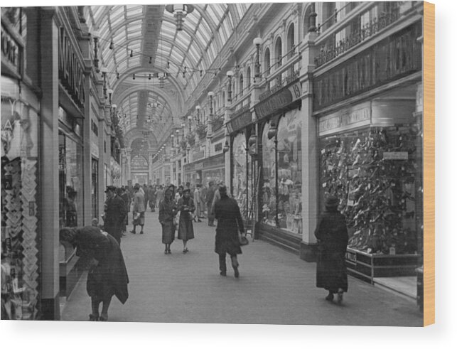 People Wood Print featuring the photograph Great Western Arcade by Humphrey Spender