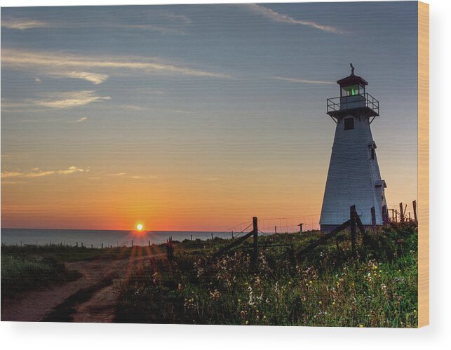 Cape Tryon Wood Print featuring the photograph Gulf of St. Lawrence Sunrise by Douglas Wielfaert