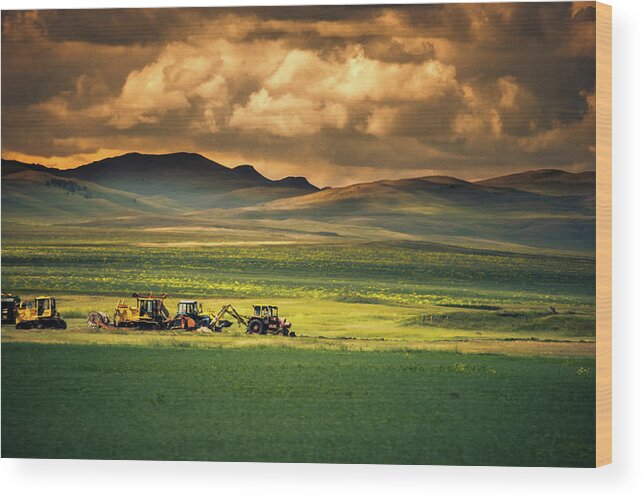 Tranquility Wood Print featuring the photograph Harvest In Siberia by Nutexzles