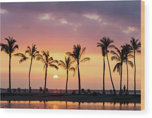 Sunset Wood Print featuring the photograph Hawaiian Sunset by Nicole Young