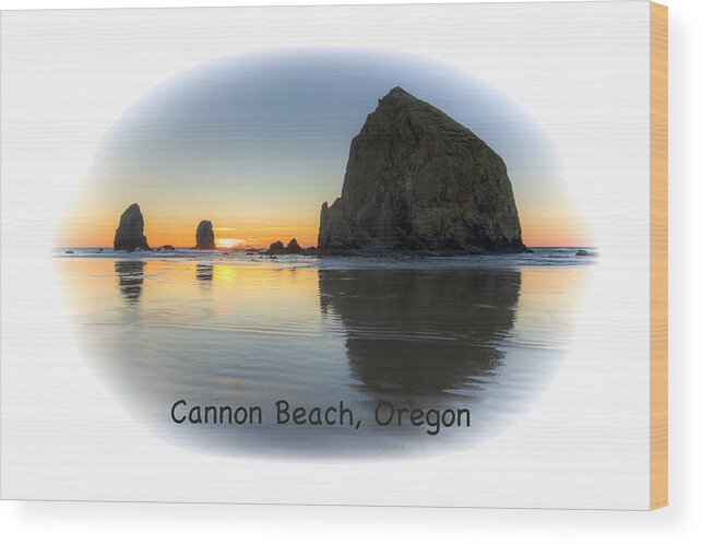 Haystack Wood Print featuring the photograph Haystack Reflections 0704-2 by Kristina Rinell