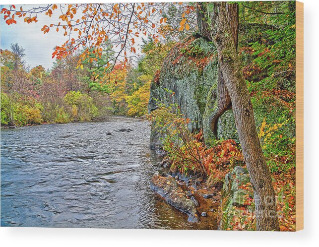 Farmington River Wood Print featuring the photograph Hogback Dam Pool by Tom Cameron