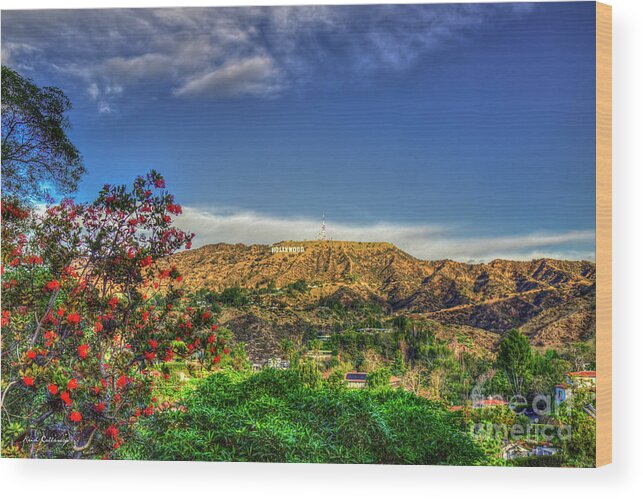 Reid Callaway Hollywood Sign Wood Print featuring the photograph Movie Stars Wanted The Hollywood Sign Los Angeles California Art by Reid Callaway