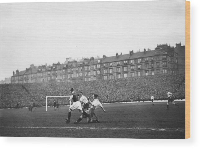 Hampden Park Wood Print featuring the photograph Home Championships by Hulton Archive