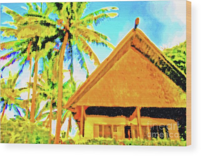 Fiji Wood Print featuring the photograph Home in Fiji by Becqi Sherman