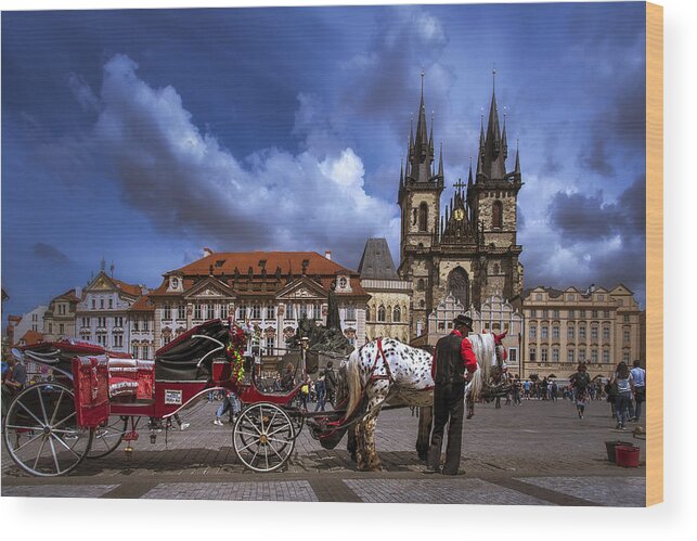 Person Wood Print featuring the photograph Horse Carriage by Anita Singh