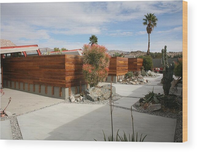 Desert Hot Springs Wood Print featuring the photograph Hotel Lautner Desert Hot Springs by Jim Steinfeldt