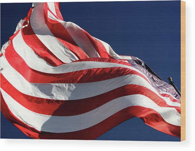 American Flag Wood Print featuring the photograph I Am the FLAG by Ross Lewis