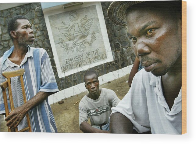 War Wood Print featuring the photograph Institutionalized Handicapped Liberians by Chris Hondros