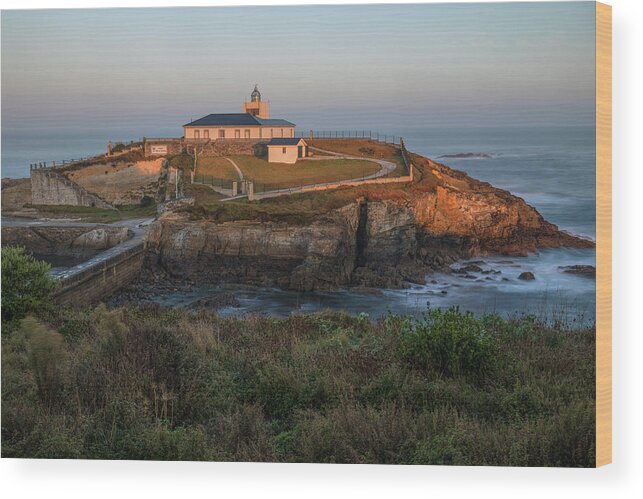 Faro Isla Tapia Wood Print featuring the photograph Isla Tapia - Spain by Joana Kruse