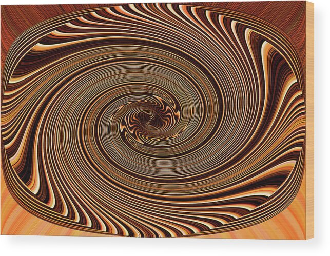 Janca Abstract 0068e3 Wood Print featuring the digital art Janca Abstract 0068e3 by Tom Janca