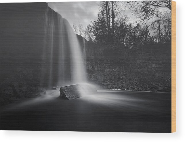 Waterfalls Wood Print featuring the photograph Keefer Falls by Larry Deng