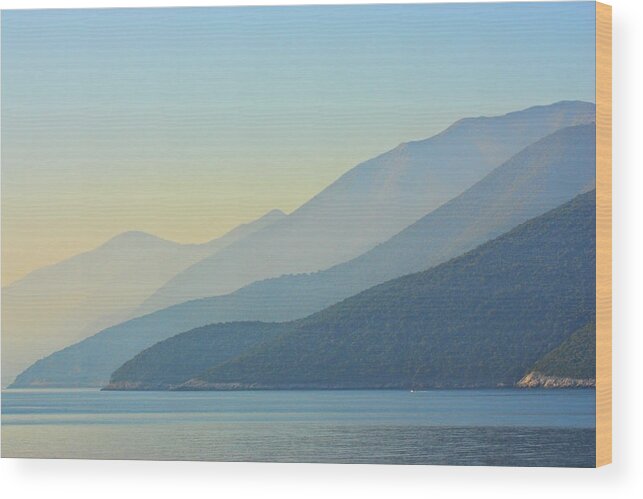 Scenics Wood Print featuring the photograph Kefalonia Dawn by Patricia Fenn Gallery