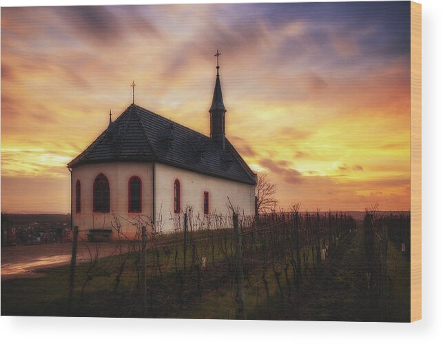 Worms Wood Print featuring the photograph Klausenbergkapelle by Marc Braner