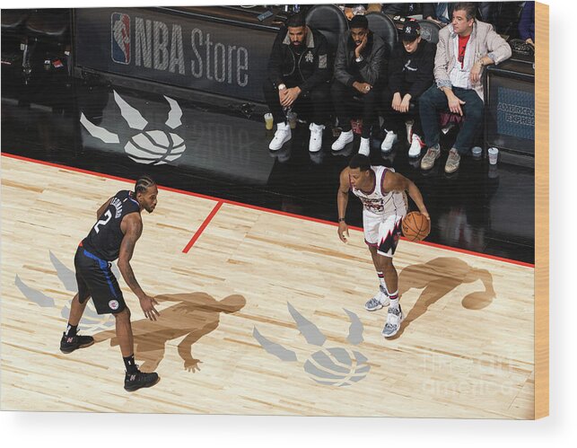 Kyle Lowry Wood Print featuring the photograph La Clippers V Toronto Raptors by Mark Blinch