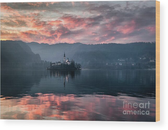 Scenics Wood Print featuring the photograph Lake Bled - Slovenia by Daniellsfotos