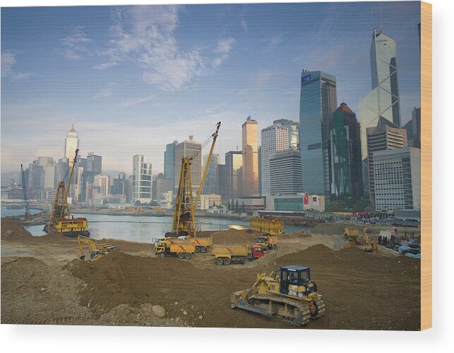 Financial District Wood Print featuring the photograph Land Reclamation, Financial District by Travelpix Ltd