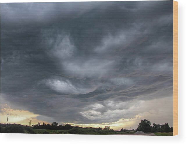 Nebraskasc Wood Print featuring the photograph Late Afternoon Nebraska Thunderstorms 024 by Dale Kaminski